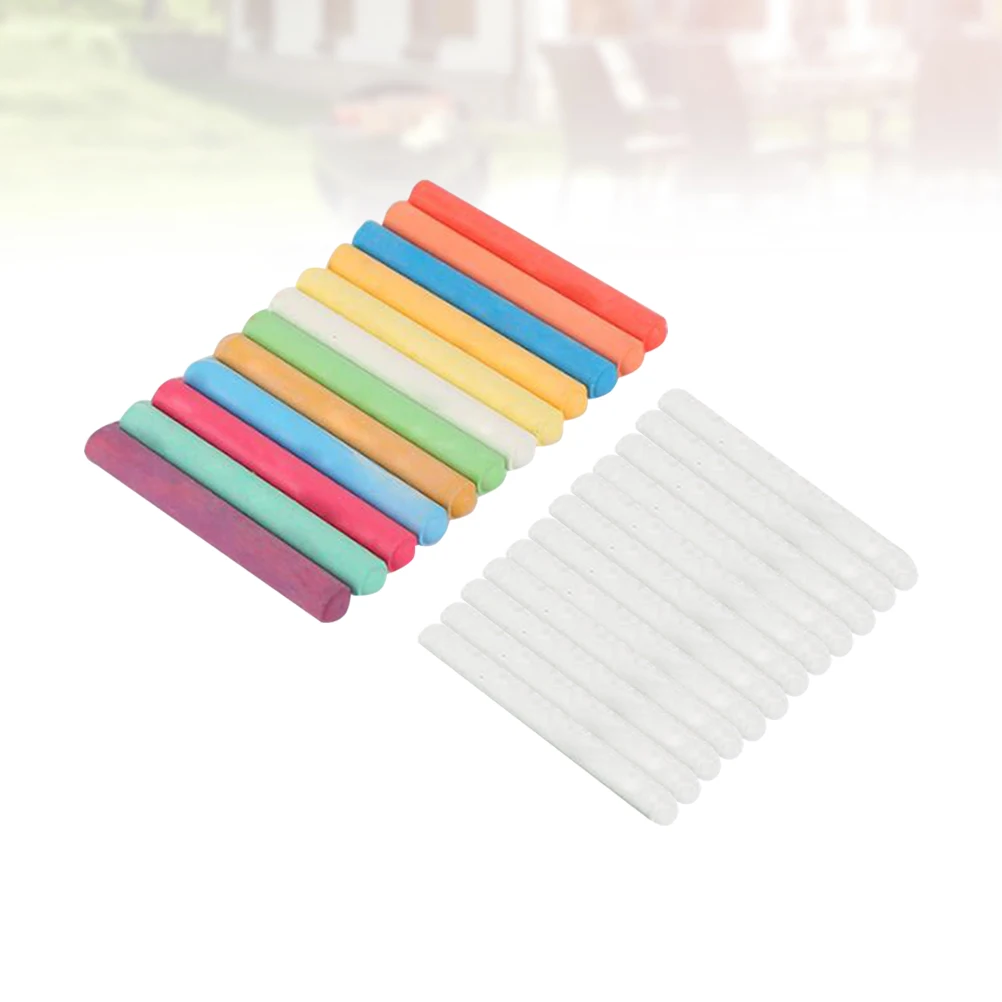 

24 Pcs Dust Free Chalk Oil Painting Materials Chalks for Water-soluble Water-based Colorful Dust-