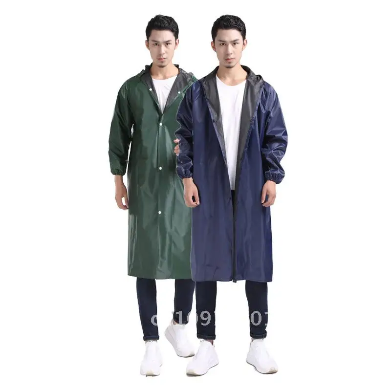 

Унисекс сиамский длинный плащ из ткани Оксфорд, водонепроницаемый, для прогулок на открытом воздухе, на рабочем месте, для строительства, охраны труда, зеленый/синий/черный