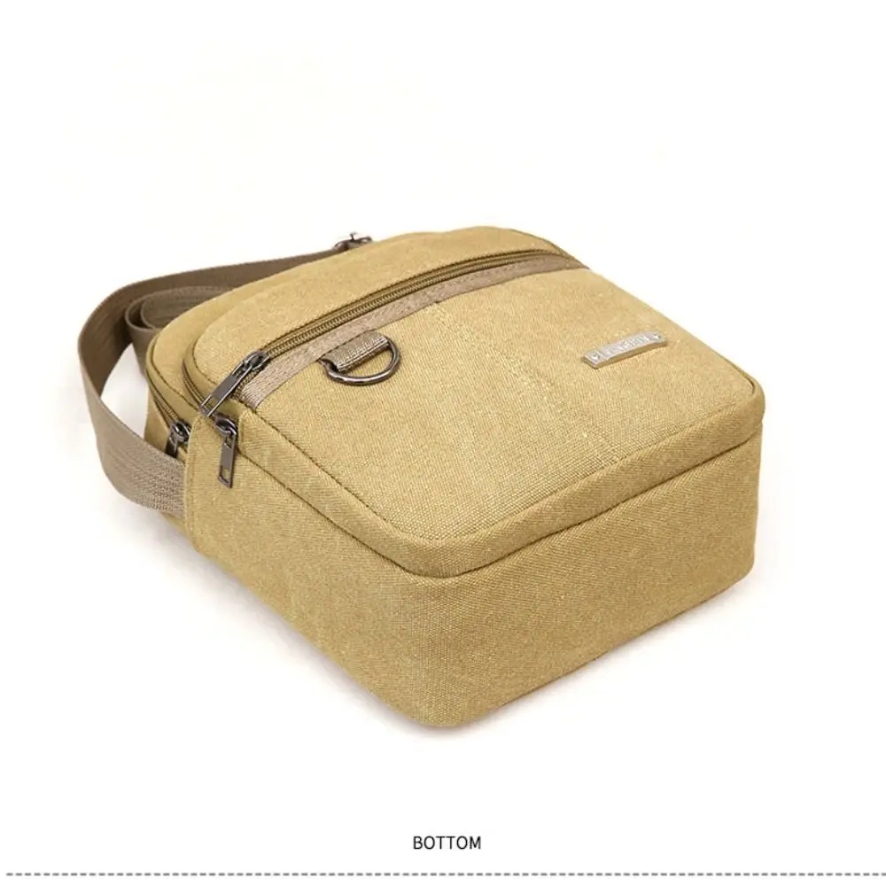 Fashion Canvas Men's Bag Casual Black Blue Green Khaki Large Capacity Crossbody Bag Handbag Outdoor view 4