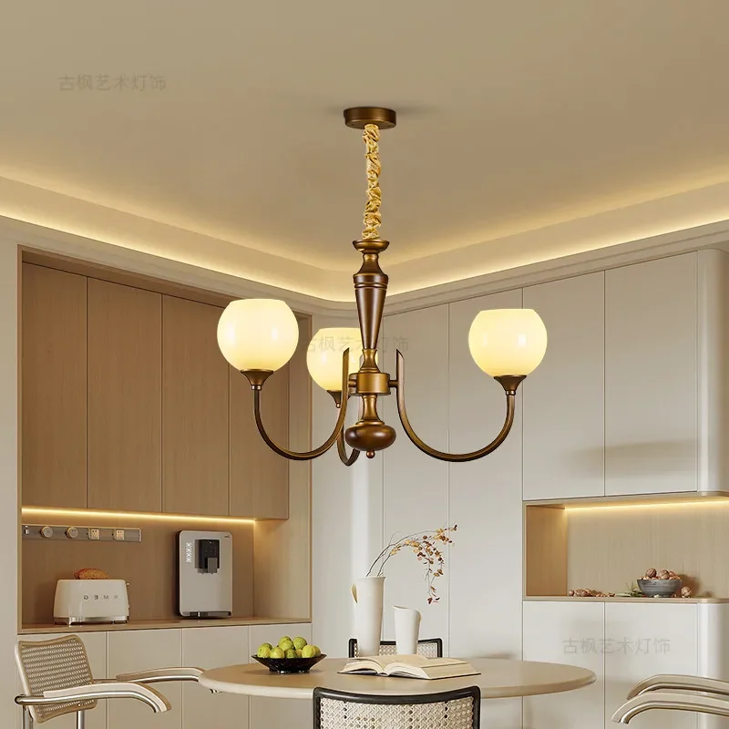 TEMAR Contemporary Pendent Lamp American Retro LED Living Room Restaurant Bedroom Study Villa Hotel Model Houses Chandelier