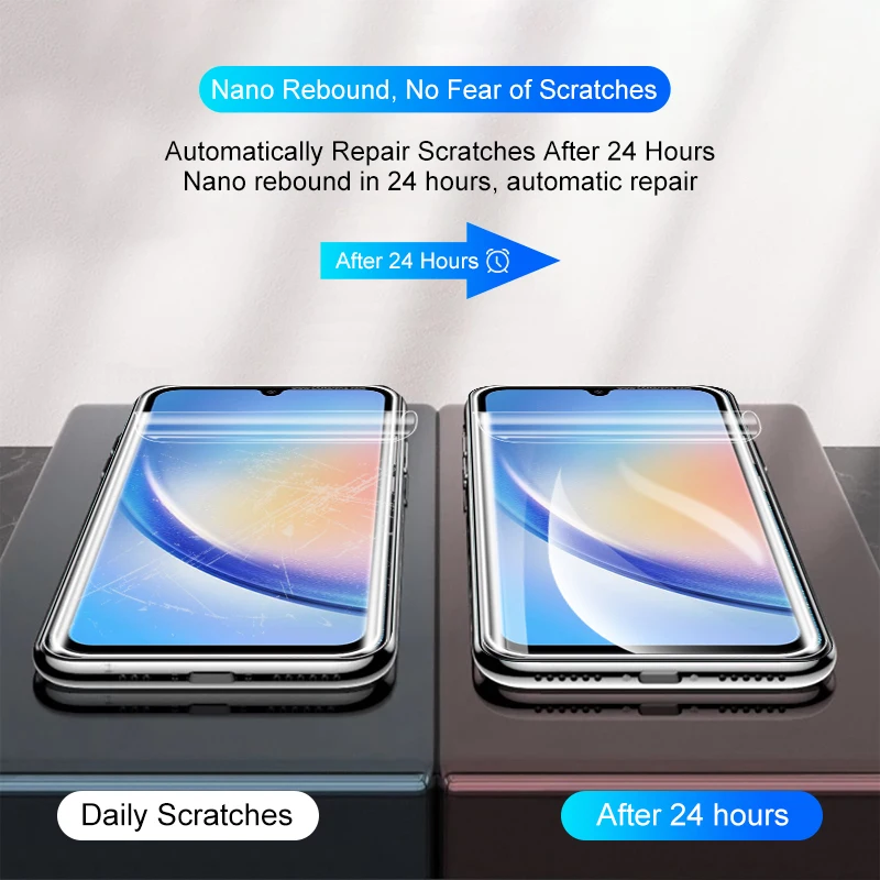 6in1 Film Hidrogel Belakang Depan untuk Samsung Galaxy A34 5G Pelindung Layar Lensa Kamera Sumsung A34 A 34 34A 6.6 Inci Penutup SM-A346B