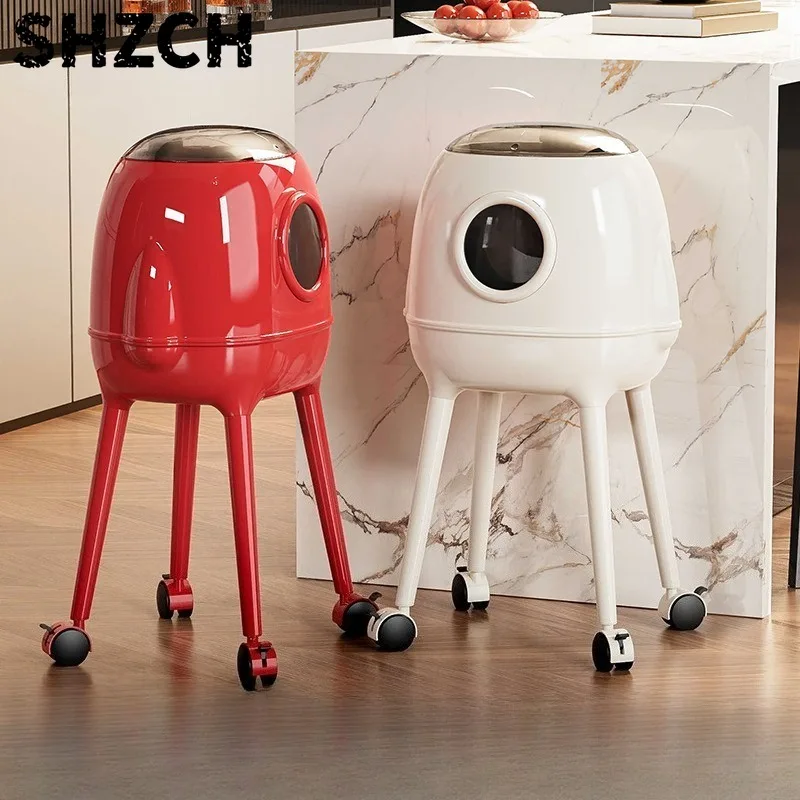 Househol Multi-functional Creative Large-capacity High-value Toilet Bedroom Trash Can Papelera Pequeña Baño Poubelle 2026