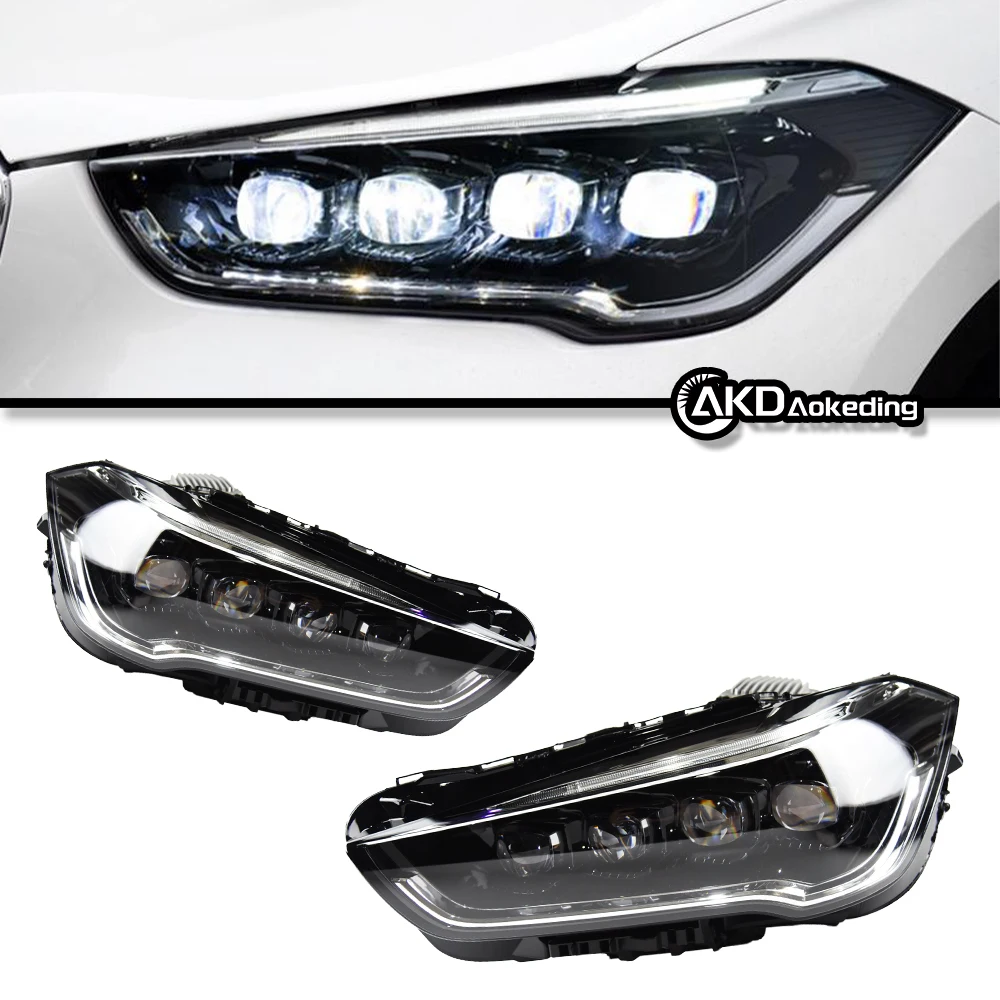 Auto Parts For BMW X1 F48 Headlights 2016-2020 Styling LED Daytime Lights 4 lenses Projector Car Accesorios Modified