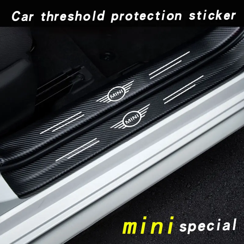 Car Sill pedal Rear Bumper Protection Stickers For Mini Cooper S R55 R56 R50 R53 R60 F55 F56 Countryman Accessories Decoration