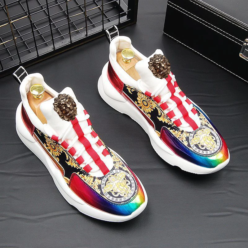 NEUE männer Casual Schuhe männer gedruckt trend casual schuhe sommer atmungsaktive turnschuhe tragen-beständig elastische schuhe A5