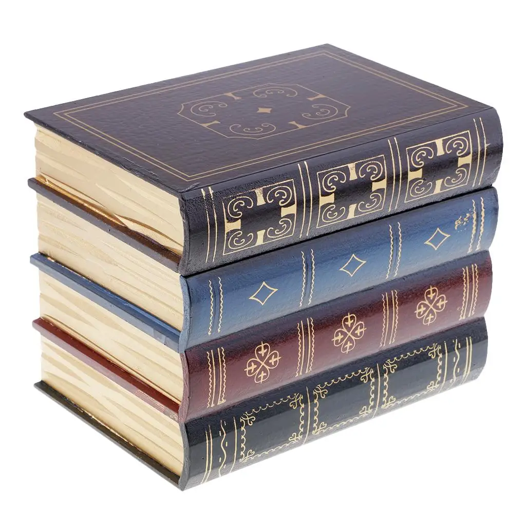 

Antique Book Type Wooden Jewelry Box Case Dressing Table Home Decoration L