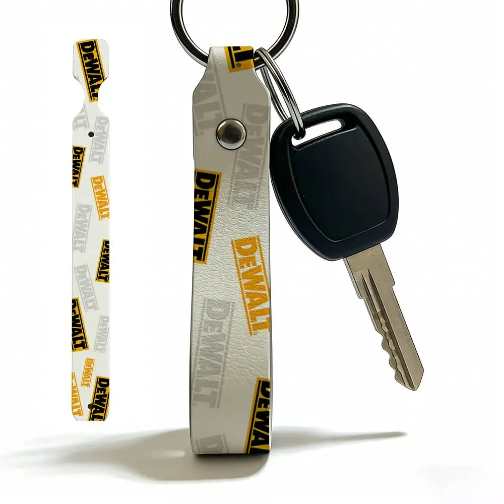 For Dewalt High Quality PU Leather Moto Keychain Vintage Style Key Pendant For Scooter Motocross