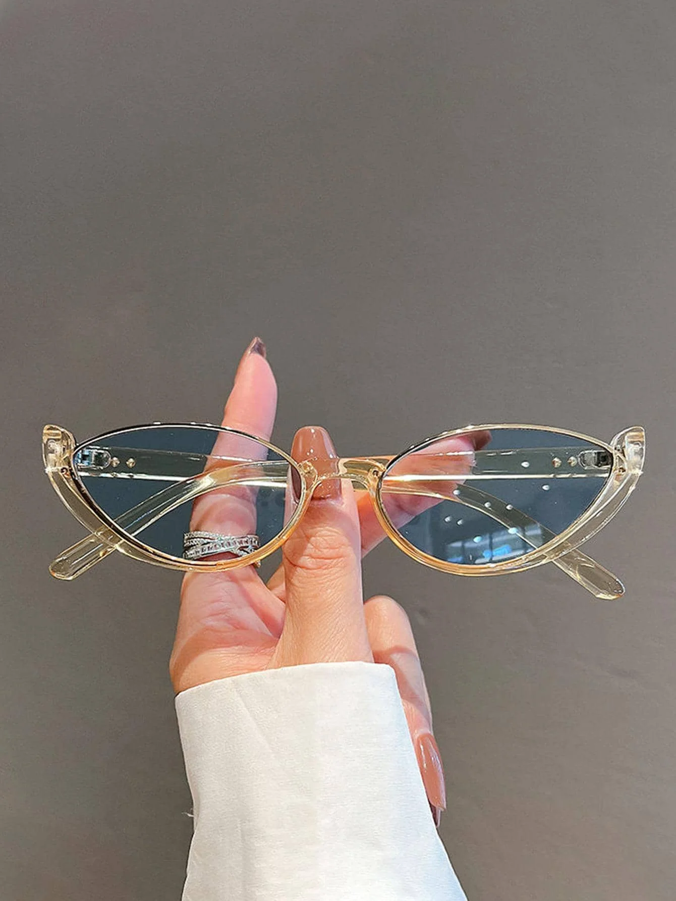 

Women Cat Eye Fashion Glasses For Decoration Street Beach Accessories Preppy Style