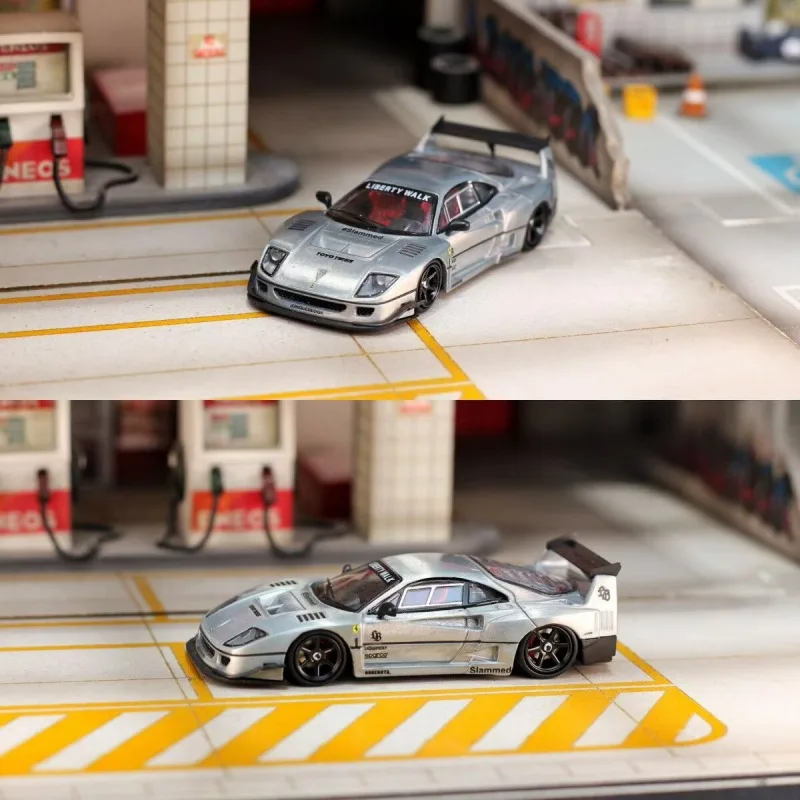 GHOST PLAYER 1: 64 F40 LBWK Casted Simulation Alloy Car Model, Boys' Festival Gift Toy, Adult Collection Decoration Item.