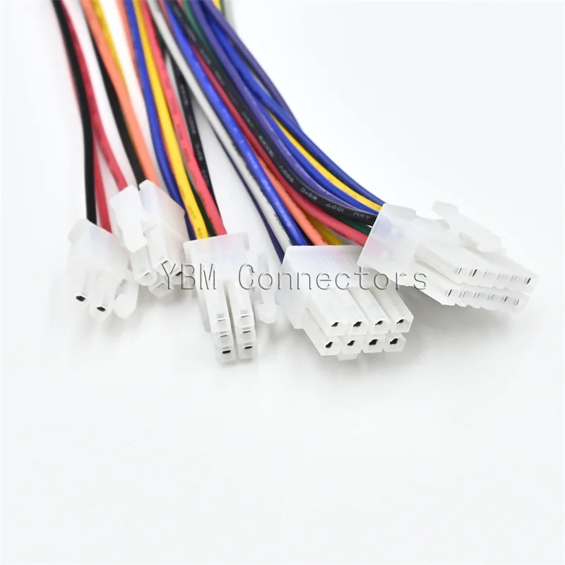 

10 шт. 30 см 5557 5559 4,2 мм/0,165 дюйма 18/20AWG 2X1P-2X12P воздушная док-станция двухрядный штекер «папа-мама» разъем корпуса кабеля клеммный провод