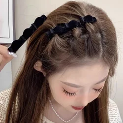 Elegant Velvet Barrettes Women Temperament Ponytail Hairpin Hair Clip Girls Black Red Ribbon Hair Clip Fashion Hair Accessories