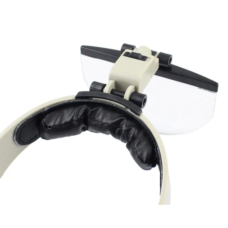 Headband Magnifier Eye Glasses Magnifying With Led Lights Loupe Four Sets Of Multiple Lens Head Mounted