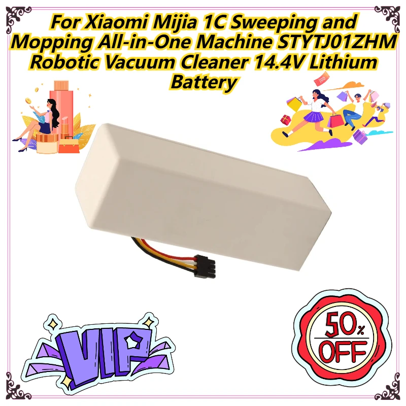 

For Xiaomi Mijia 1C Sweeping and Mopping All-in-One Machine STYTJ01ZHM Robotic Vacuum Cleaner 14.4V Lithium Battery