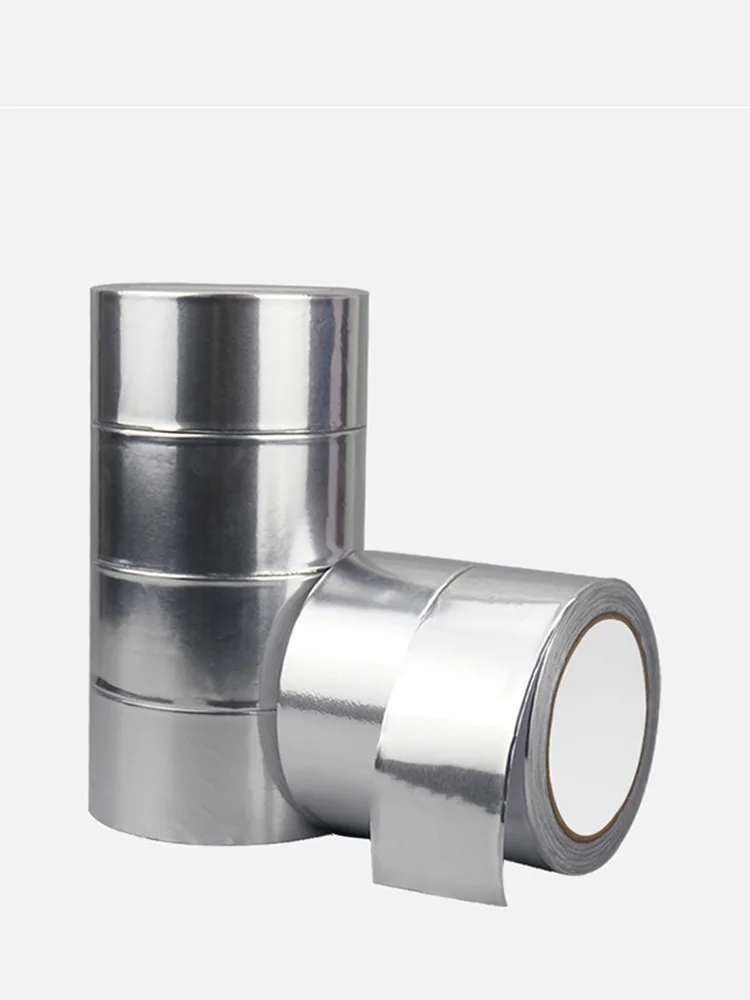 20-60mm Aluminum Foil Tape High Temperature Resistant Heat Insulation Leak Proof For Kitchen Household Pipeline Protection