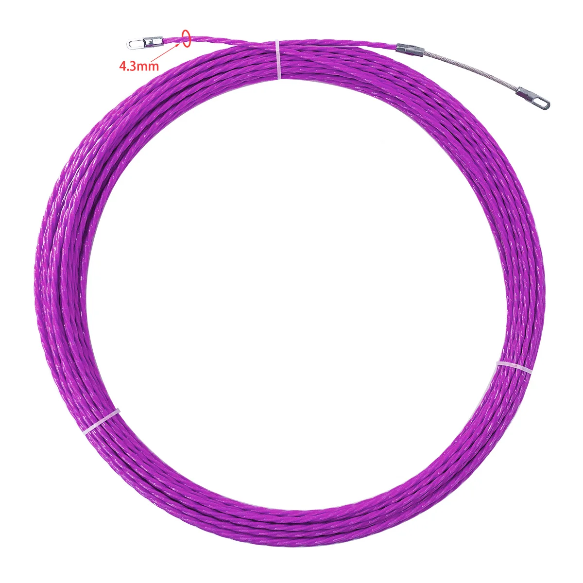 Imagem -03 - Pet Extrator de Cabo para Eletricista Fio Peixe Fita Haste do Duto Dispositivo de Chumbo Eletricista Através da Parede Kit Threader Fio Elétrico 4.3 mm