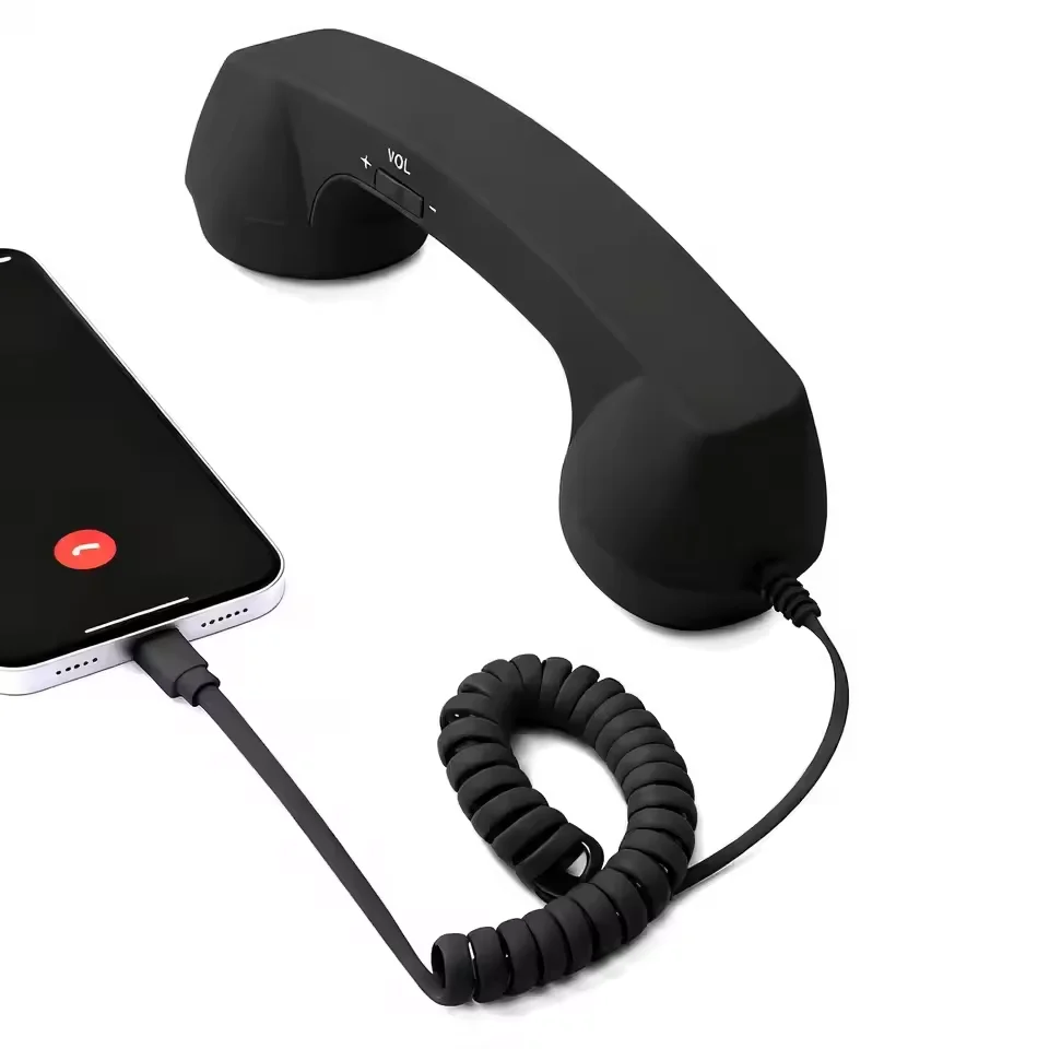 Retro Phone Handset, 2026 New Retro Phone Handset for iPhone&Android, Type-C/Wireless Bluetooth Old Fashioned Telephone Receiver