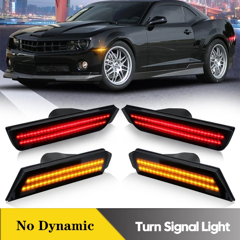 

4Pcs No Error For Chevrolet Chevy Camaro 2010-2015 LED Front Rear Bumper Side Marker Light Turn Signal Brake Stoplight Lamps