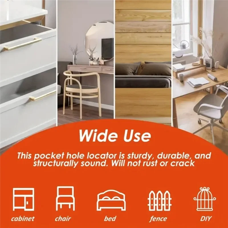 AEE6-Lavorazione del legno Localizzatore di fori obliqui Foro tascabile Guida per trapano angolare Set di localizzatori di punzoni Strumento di carpenteria fai-da-te