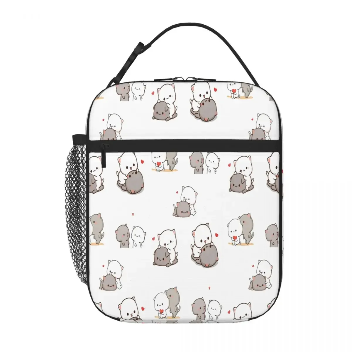 Bestselling Mochi Peach And Goma Cute Cat Love Beach Large Capacity Snack Bag Balanced Diet Pack Insulated Lunch Bag