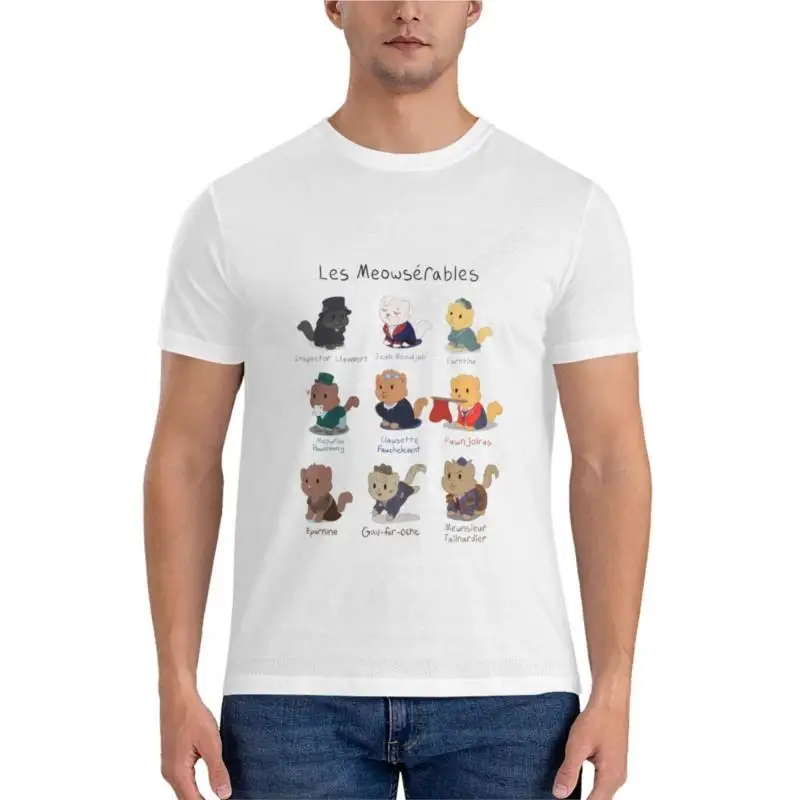 Cute Les Miserables Cat Pun (Les Meowserables) Premium T-Shirt plain t-shirt t-shirt