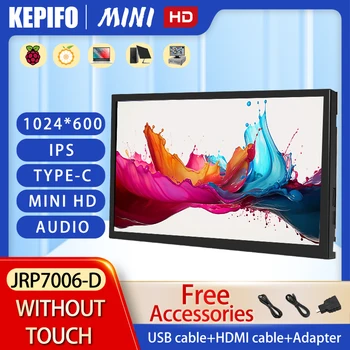 7inch HDMI-compatible Display For Raspberry Pi 3B/3B+/4B/4B+/ZERO Mini PC Module Without Touch Screen 1024*600 IPS High Pixel