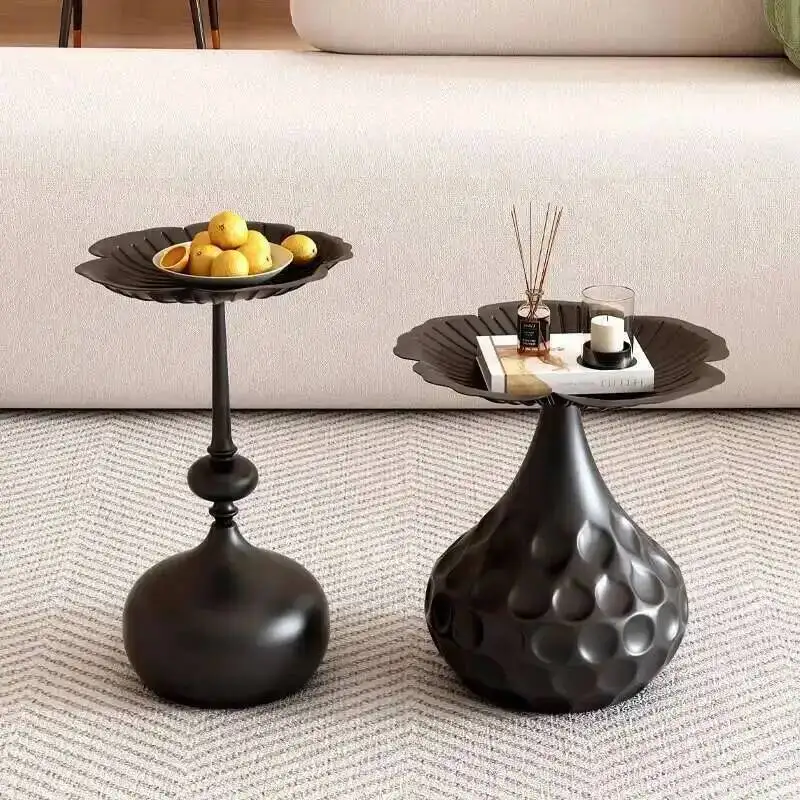 غرفة نوم الإبداعية غرفة المعيشة المنزل طاولة جانبية معدن الحديد جولة بسيطة تخزين وجبة خفيفة أطباق فاكهه طاولة صغيرة السرير تخزين الجدول