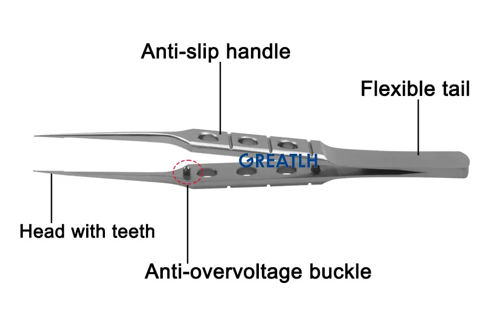 Stainless Steel Surgical Instruments Microscissors Forceps Hook Medical Tweezers