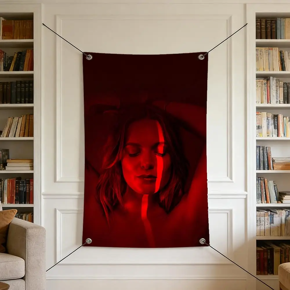 Bandeira Music T-Tove L-Lo Flags Warm Home com 4 Ilhoses, Sem Rugas, para Uso Interno e Externo