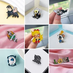 Games Anime Characters Series Enamel Brooch Heroes Wakanda Cartoon Animal Magic Lapel Badge Movies Tv Fans Cosplay Jewelry Gift