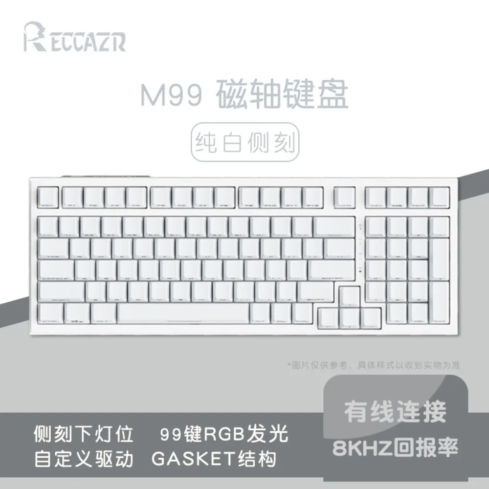 

RECCAZR M99 Magnetic Keyboard Wired 8K Hot-Swap RT 0.1mm 98% Layout RGB Gamer Keyboard Low Latency Gasket Gaming Accessories