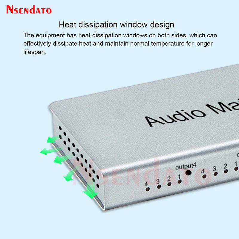 4x4 Spdif Toslink Digital Optical Audio Matrix 4 in 4 out Audio Switch Converter Splitter Box for TV STB DVD Player PC Amplifier