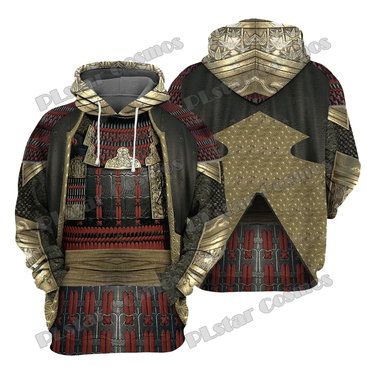 Samurai Armor Pattern 3D Printed Fashion Men's Hoodie & Sweatshirt Cosplay Costumes Autumn Unisex Casual Zipper Hoodies DW944