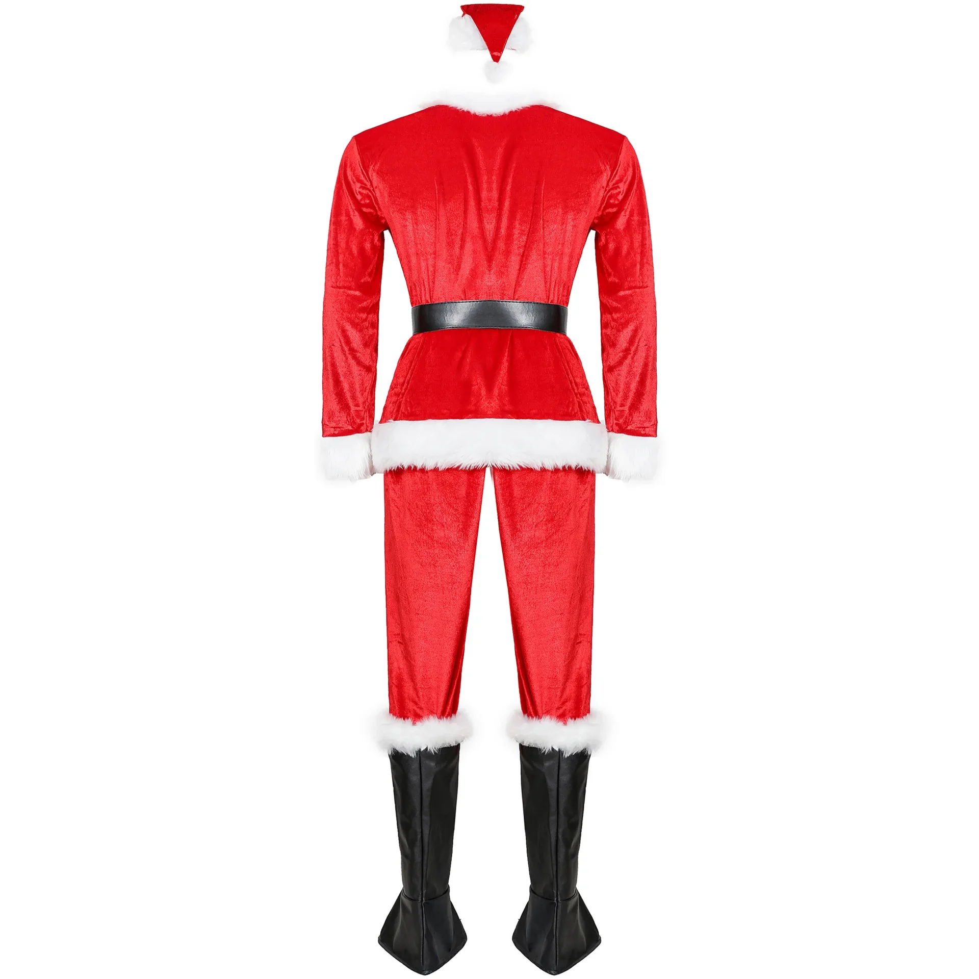 Men's Santa Claus Costume Adult Plus Size Christmas Role-playing Uniform Stage Costume