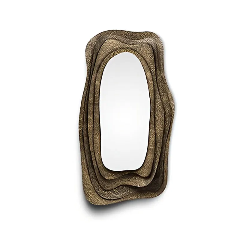 Light luxury art living room wall decorative mirror luxury house designer retro home
