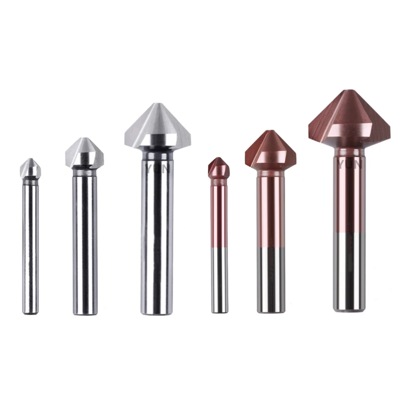 Chamfering Knife 3 Flute 90-Degree Countersunk Drill 4.5-30mm Hss Deburring Drill Expanding Inner Hole Wood Metal Drilling Tool