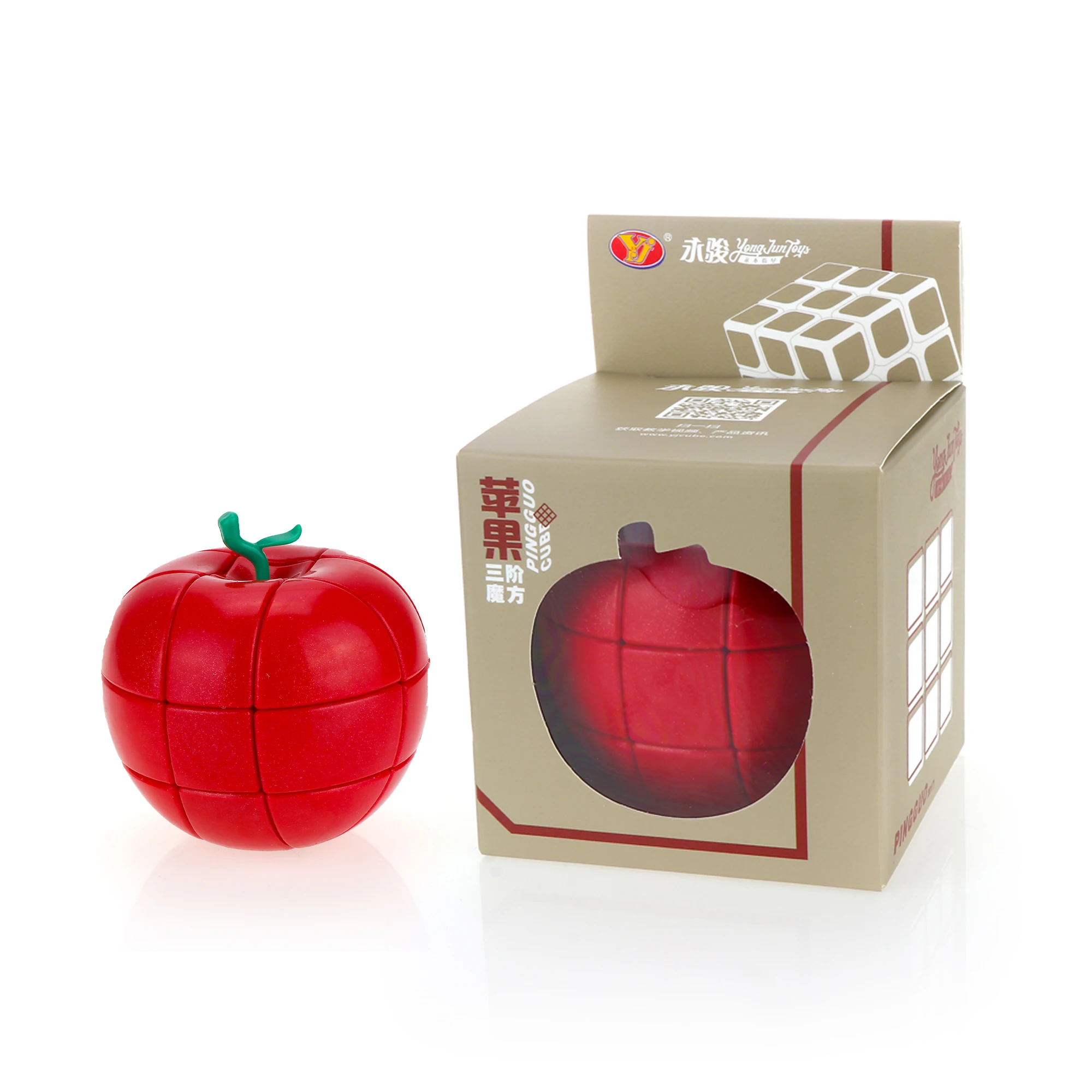 Yongjun-rompecabezas 3D de Navidad en forma de manzana, cubos mágicos, juguete para niños, regalo de Navidad