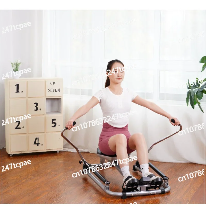 Household folding silent single and double rod hydraulic rowing machinerowing machine trainer household fitness sports equipment