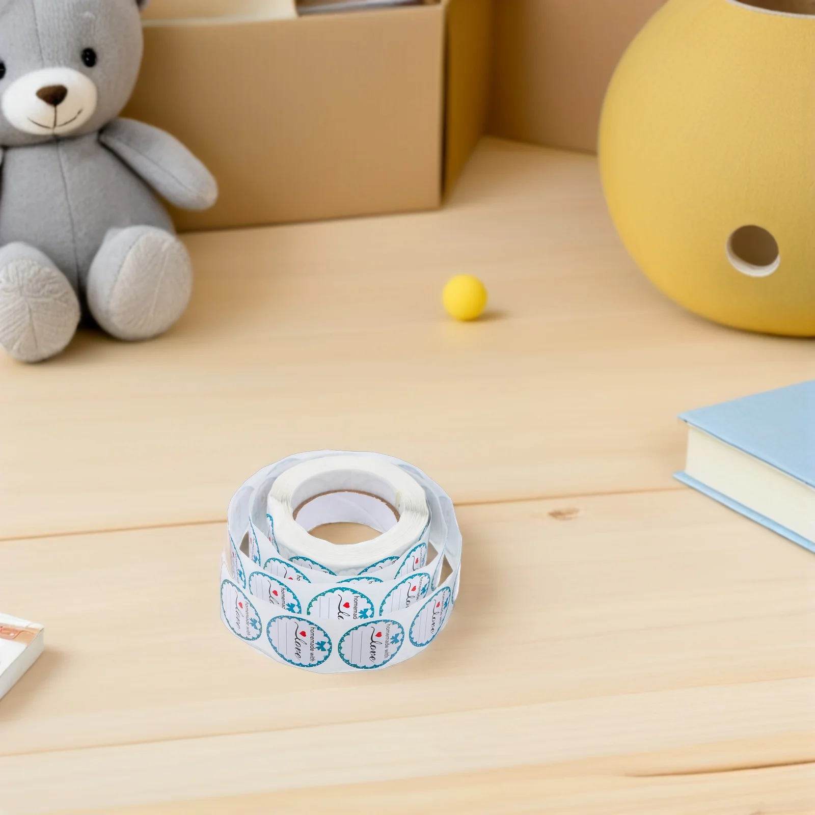 

5 Rolls Round Self Adhesive Sealing Stickers for Handmade Crafts Packaging Labels Bakery Bread Jelly Jar Use Strong Adhesion