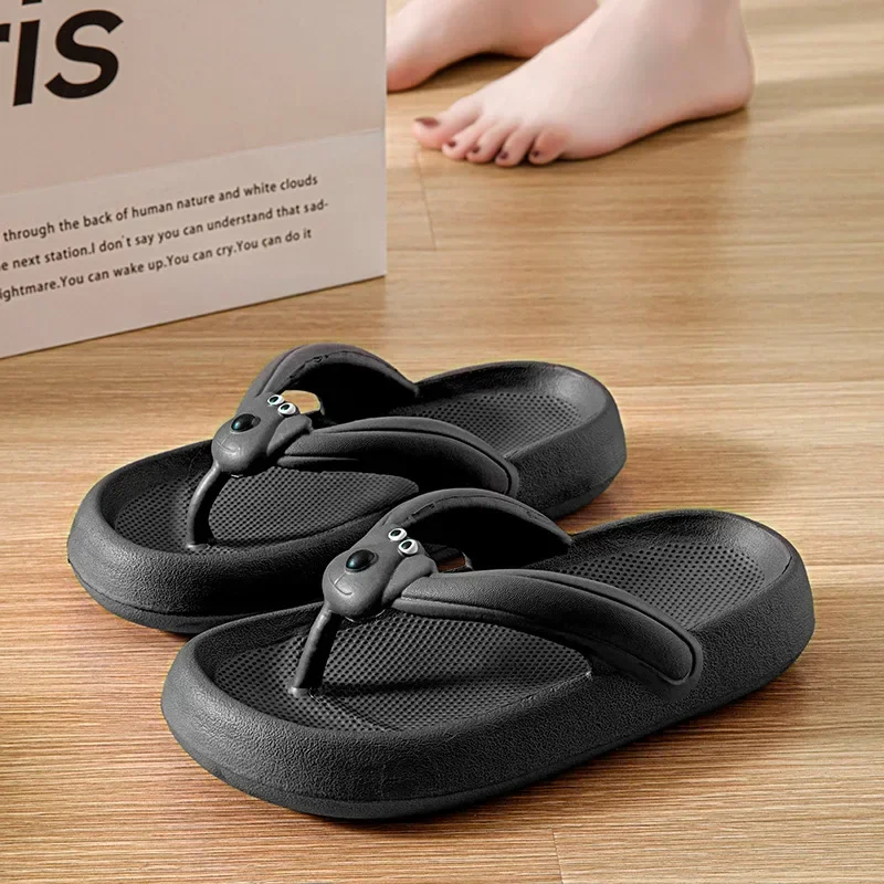 

Summer EVA Women's Soft Slippers Indoor Home Casual Flat Flip Flops Bathroom Shower Anti Slip Sandals Outdoor Beach Slides Shoes