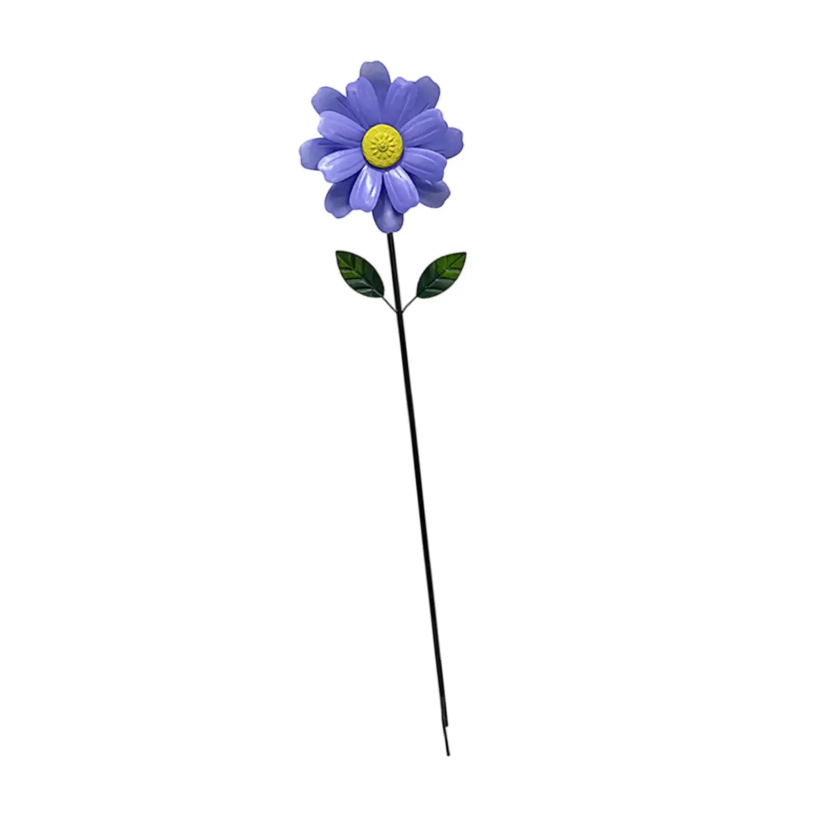 Metal Sunflower Sculpture on Stake for Lawn Art, Height 116cm