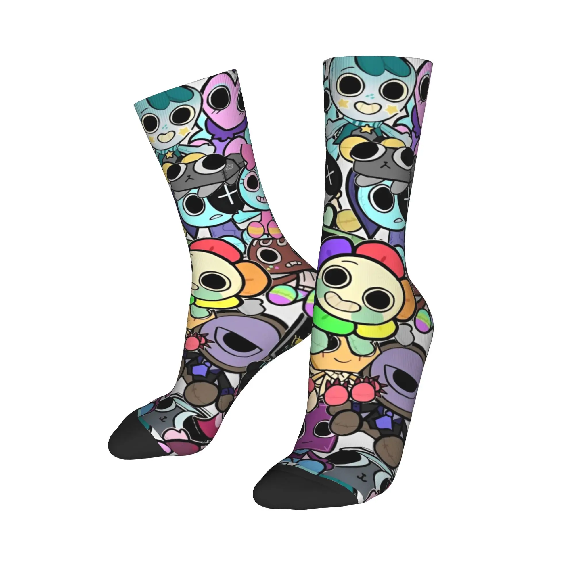 

Autumn Winter Harajuku Unisex Dandy's World Socks Horror Game Sweat Absorbing Middle Tube Socks