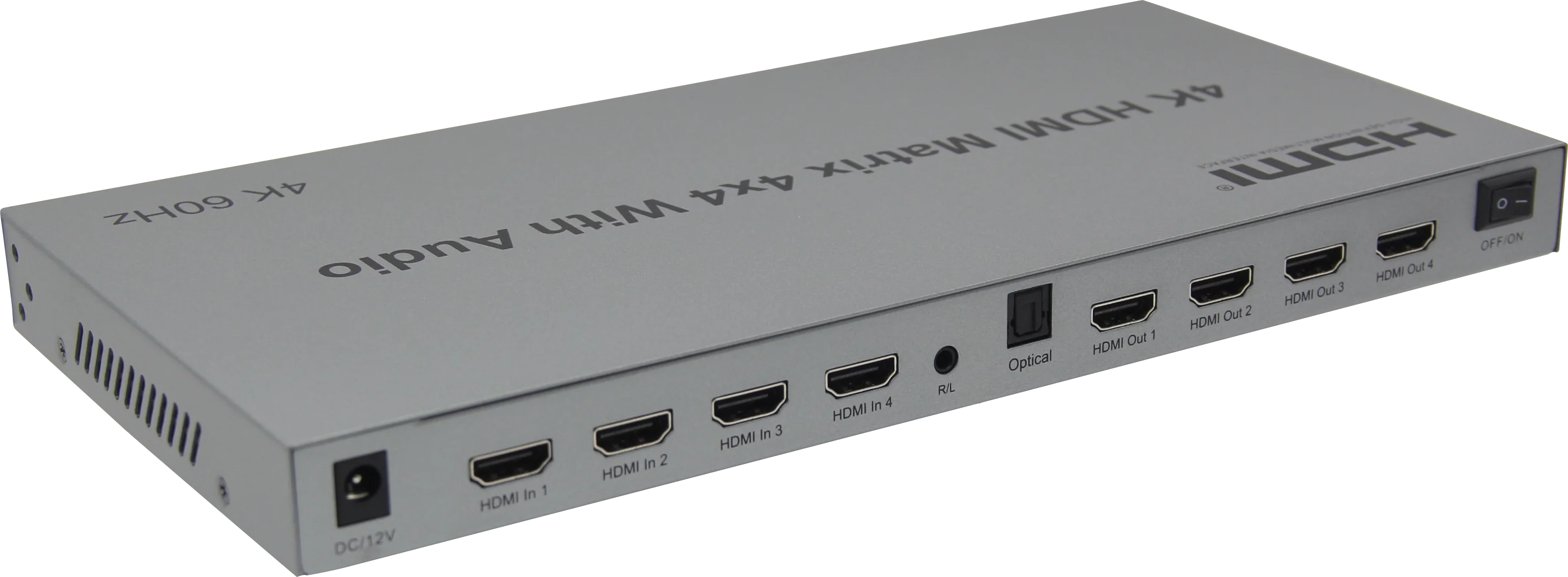 

HDMI 2.0 4x4 Матричный коммутатор Разветвитель 4K 60 Гц 4 в 4 выхода Селектор видеораспределителя с аудио ИК-пультом дистанционного управления RS232 HDCP 2,2 DIP