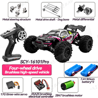 SCY 16101 16102 16103 PRO 4WD 1:16 RC Car Brushless Remote Control Car 70km/H 4x4 High Speed Floating RC Cars Toy Gift VS MJX