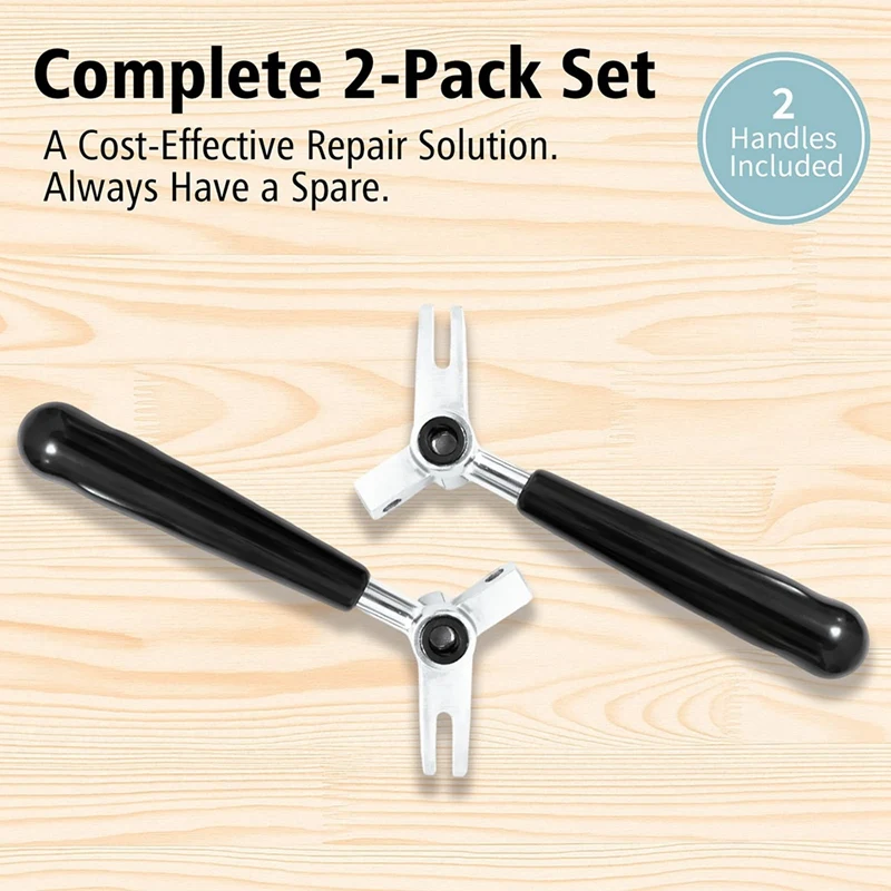 2-Pack Stainless Steel Replacement Handles for Soft Ice Cream Machine, Commercial Dispenser Arm, Easy-Install Spare Part Retail