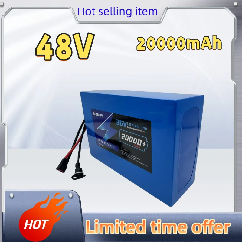 

48V 16Ah 18650 Cell Lithium Ebike Battery, 30A BMS for 350W 500W 750W 1000W Motor, Fits , Electric Scooter,Durable Replacement
