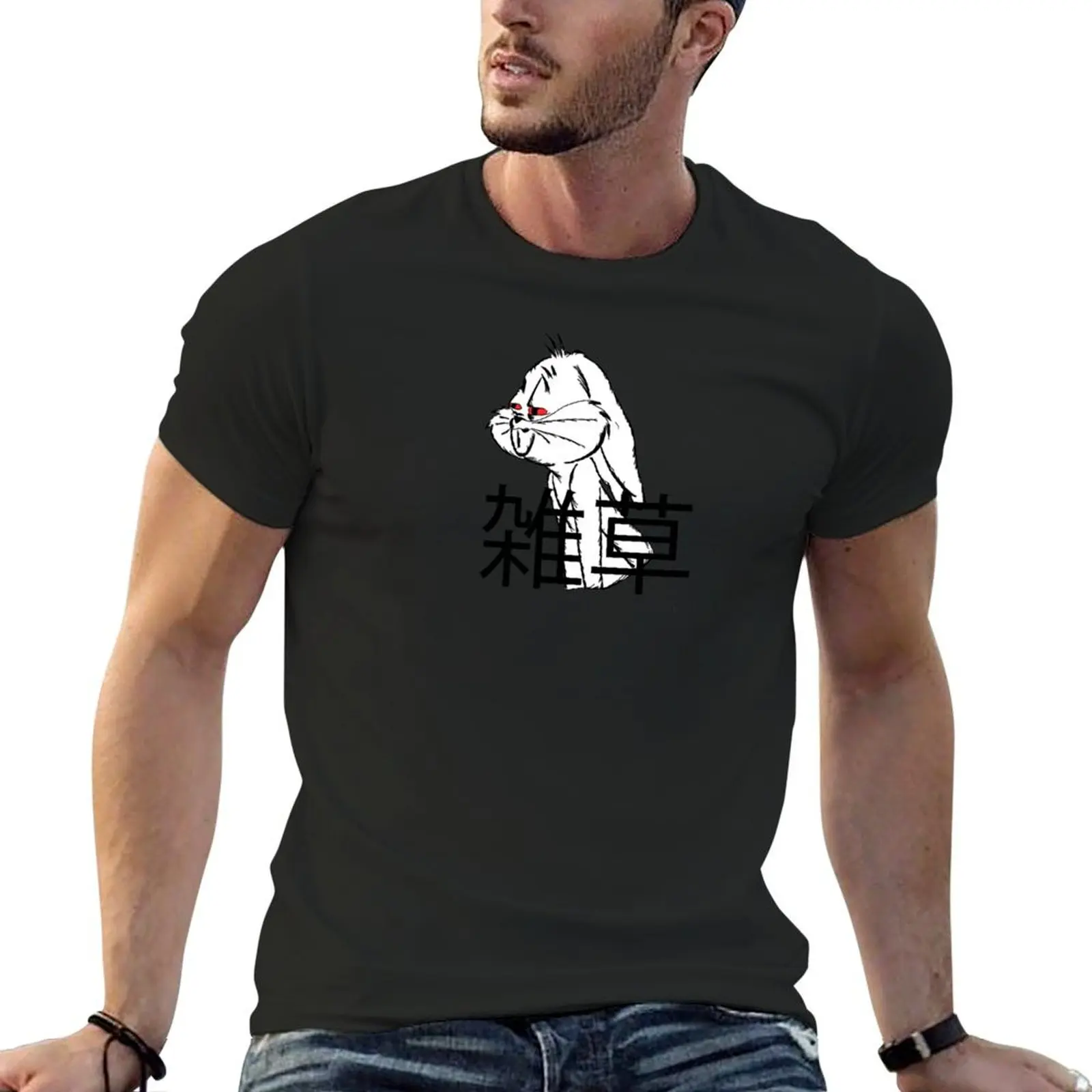 red eye rabbit T-Shirt plus size tops designer shirts graphic t shirt vintage plain black t shirts men