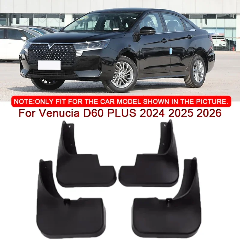 

For Venucia D60 PLUS 2024 2025 2026 Car Styling ABS Car Mud Flaps Splash Guard Mudguards MudFlaps Front Rear Fender Accessories