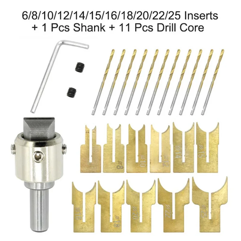 

ABMH-6-25Mm Woodworking Round Bead Cutter Bead Drill Bit Buddha Ball Router Bit Milling Cutter Woodworking Tool Set