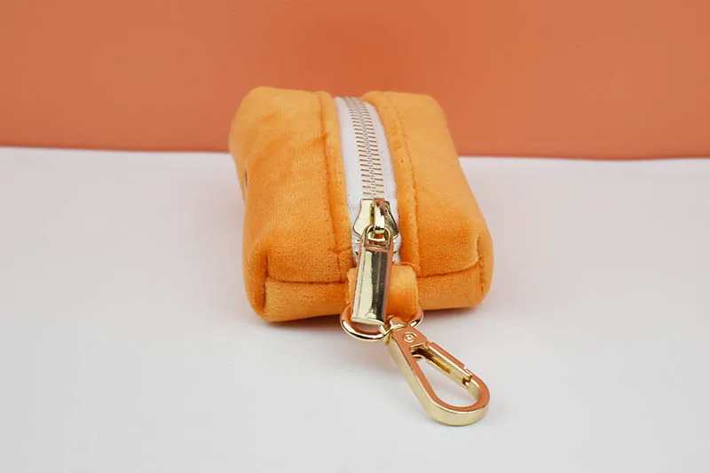 Orange Samt-Hundehalsband und Leinen-Set für Hunde, individuell graviertes Namensschild, Heimtierbedarf, Hundeleine aus Samt 41 – Detail 8