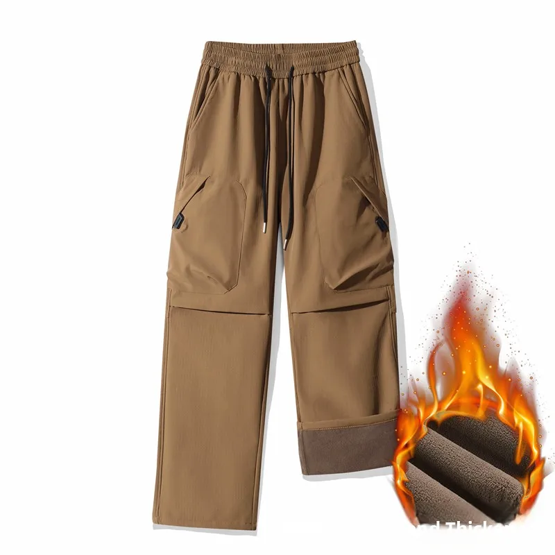 

Royal Winter Outdoor Waterproof Fce Lined Cargo Pants Slim Fit Straight Leg Casual Trousers for Men And Women